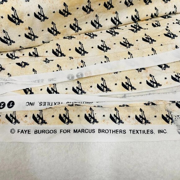 Airplane Biplane Beige Tan Faye Burgos Marcus Brothers Textiles Fabric 41x55 - Picture 2 of 2